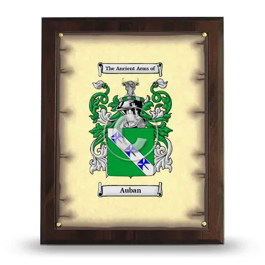 Auban Coat of Arms Plaque