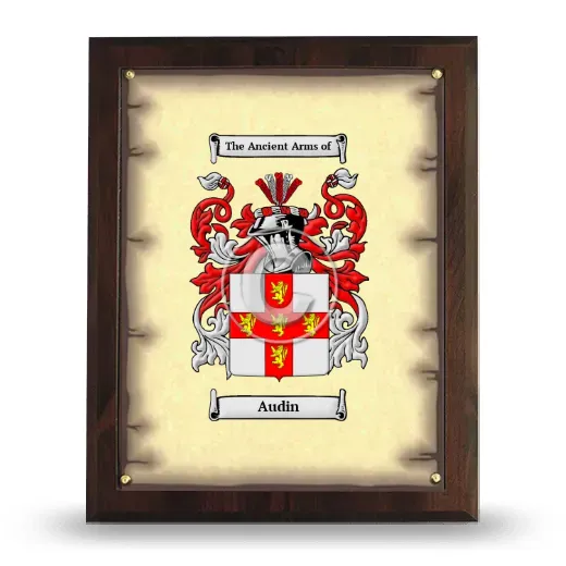 Audin Coat of Arms Plaque