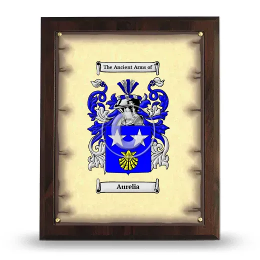 Aurelia Coat of Arms Plaque