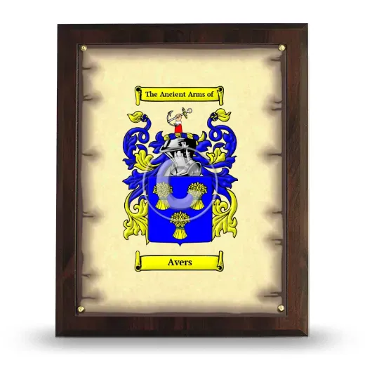 Avers Coat of Arms Plaque