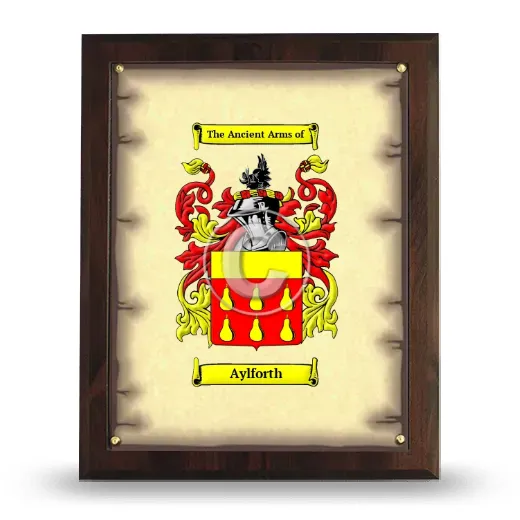 Aylforth Coat of Arms Plaque
