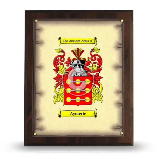 Aymeric Coat of Arms Plaque