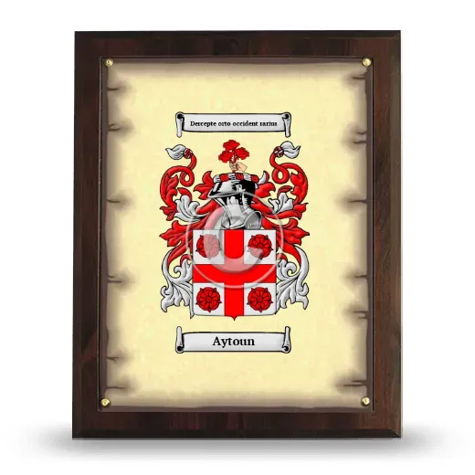Aytoun Coat of Arms Plaque