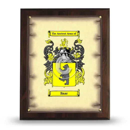 Baar Coat of Arms Plaque