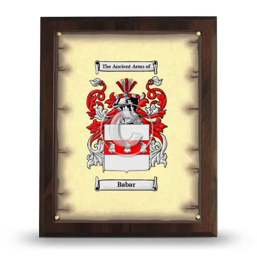 Babar Coat of Arms Plaque