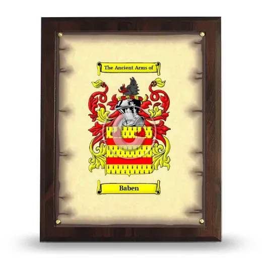 Baben Coat of Arms Plaque