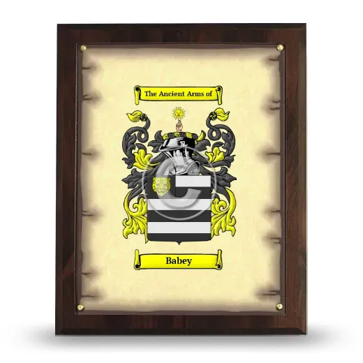Babey Coat of Arms Plaque