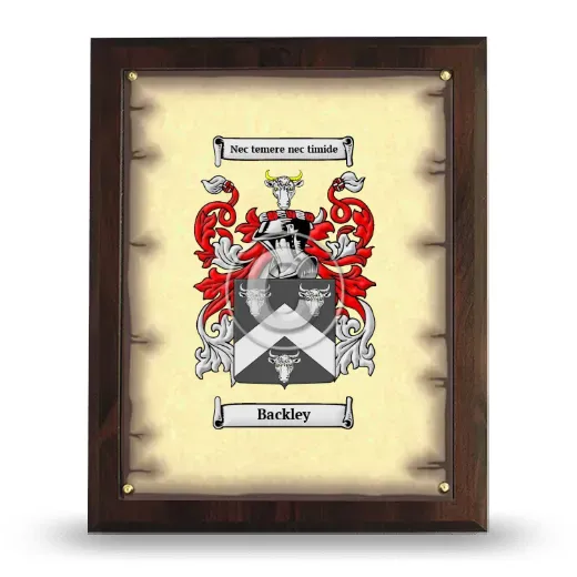 Backley Coat of Arms Plaque