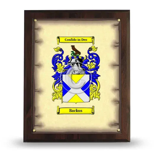 Backus Coat of Arms Plaque