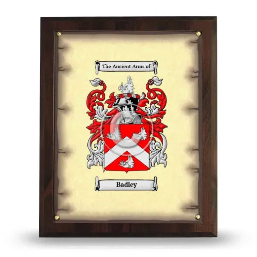 Badley Coat of Arms Plaque