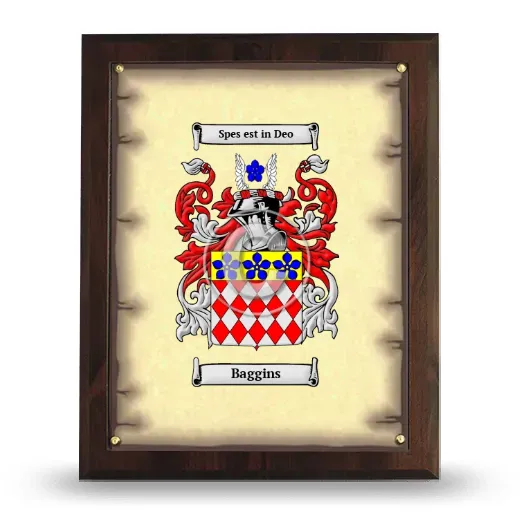 Baggins Coat of Arms Plaque