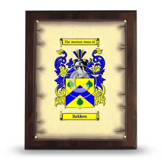 Bakken Coat of Arms Plaque
