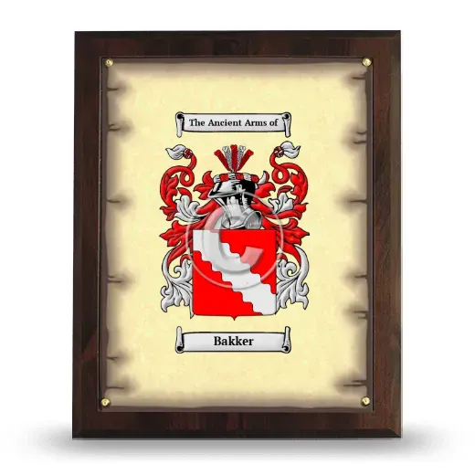 Bakker Coat of Arms Plaque
