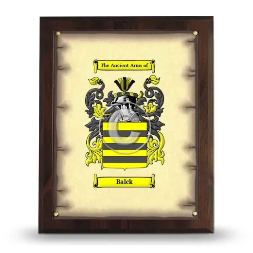 Balck Coat of Arms Plaque