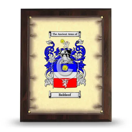 Baldauf Coat of Arms Plaque