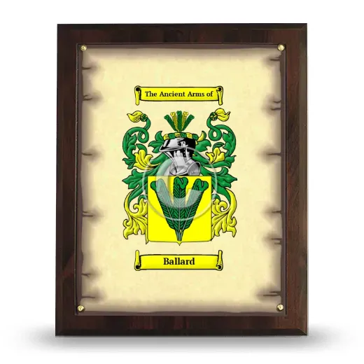 Ballard Coat of Arms Plaque