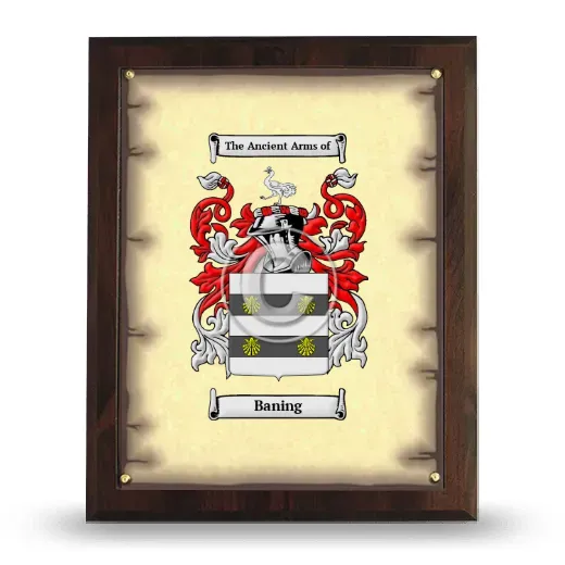 Baning Coat of Arms Plaque