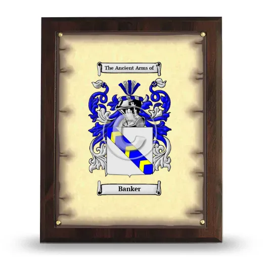 Banker Coat of Arms Plaque