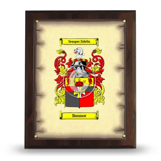 Bannor Coat of Arms Plaque