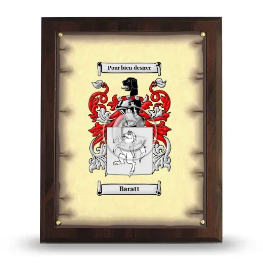 Baratt Coat of Arms Plaque