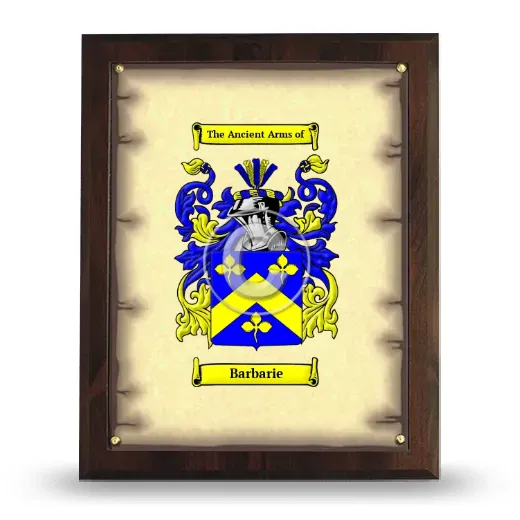 Barbarie Coat of Arms Plaque