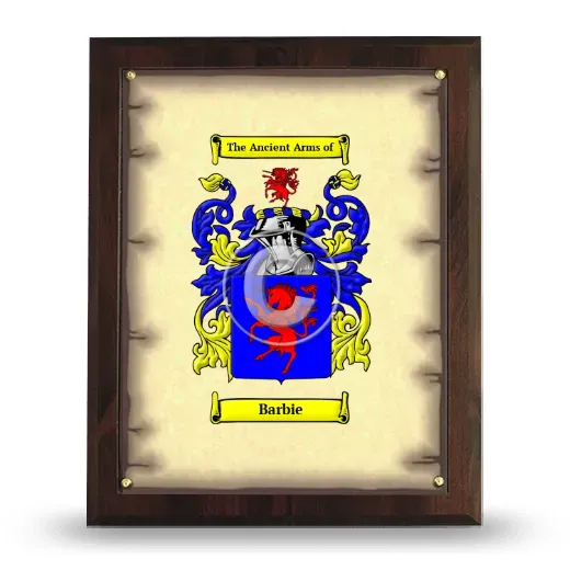Barbie Coat of Arms Plaque