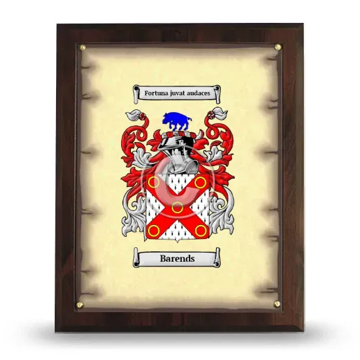 Barends Coat of Arms Plaque
