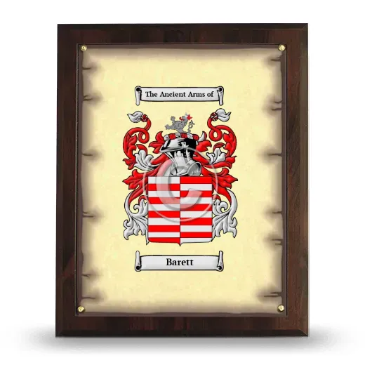 Barett Coat of Arms Plaque