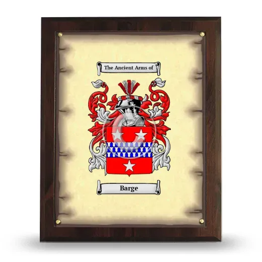 Barge Coat of Arms Plaque