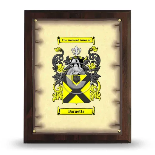 Barnetts Coat of Arms Plaque