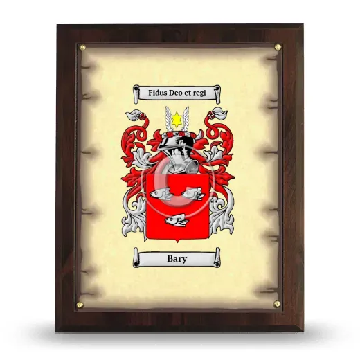 Bary Coat of Arms Plaque