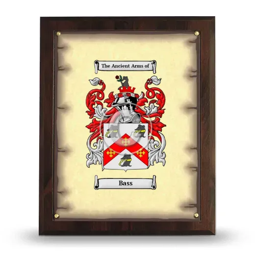 Bass Coat of Arms Plaque