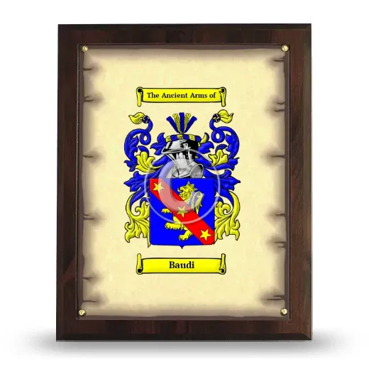 Baudi Coat of Arms Plaque