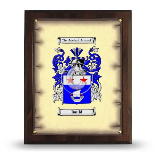 Bauld Coat of Arms Plaque