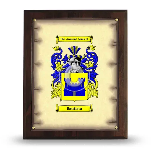 Bautista Coat of Arms Plaque