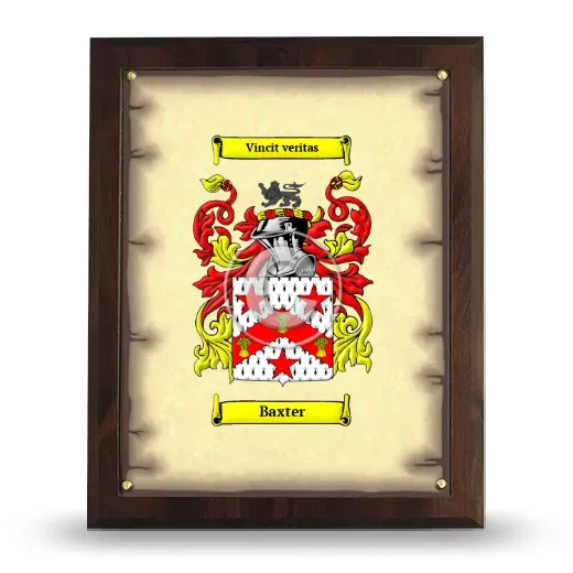 Baxter Coat of Arms Plaque