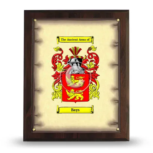 Bays Coat of Arms Plaque