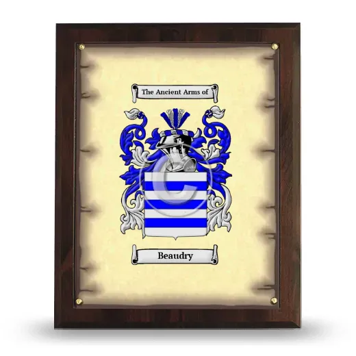 Beaudry Coat of Arms Plaque