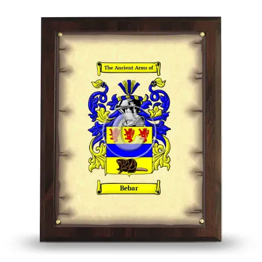 Bebar Coat of Arms Plaque