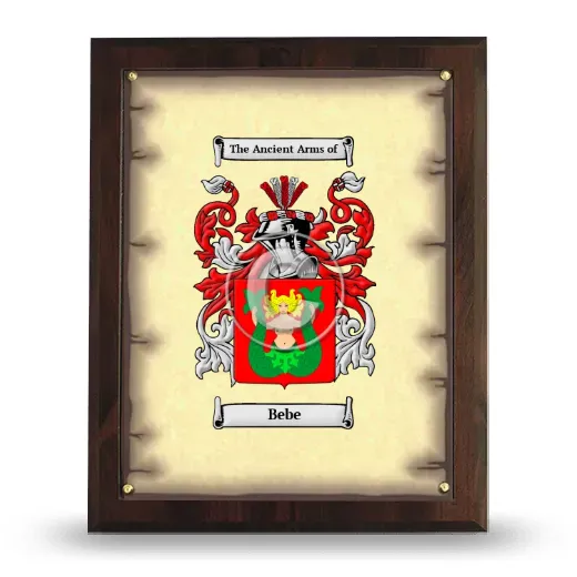 Bebe Coat of Arms Plaque
