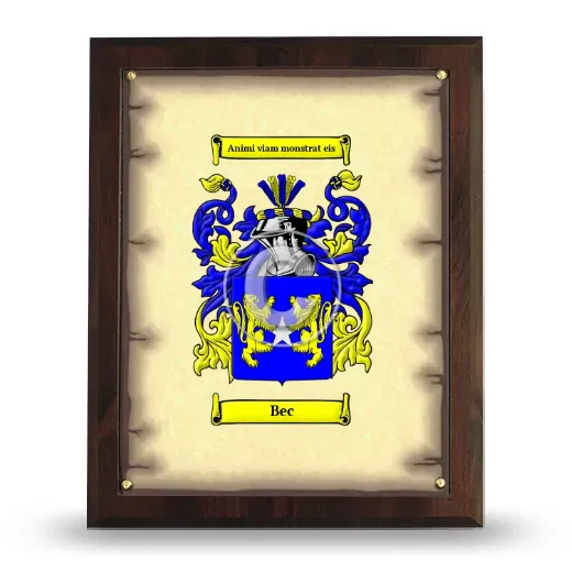 Bec Coat of Arms Plaque