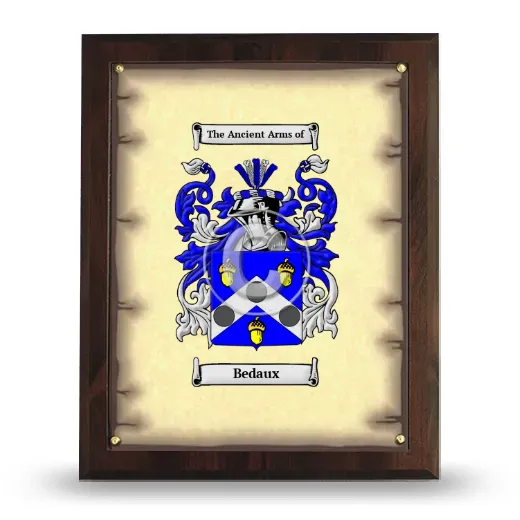Bedaux Coat of Arms Plaque