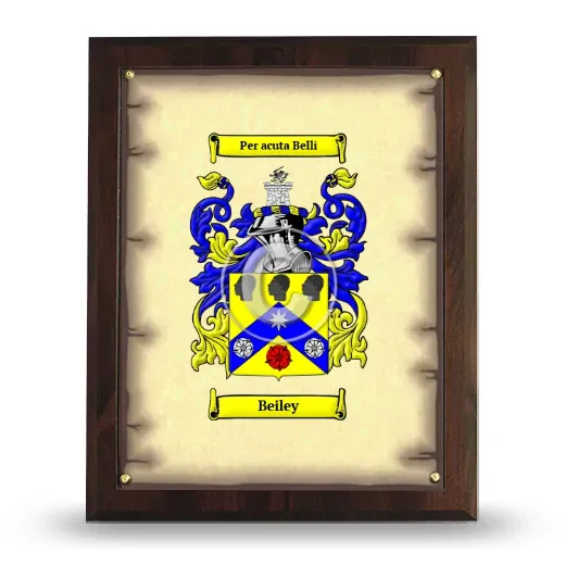 Beiley Coat of Arms Plaque