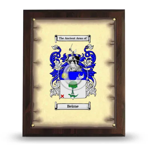 Beirne Coat of Arms Plaque
