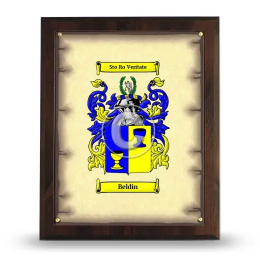Beldin Coat of Arms Plaque