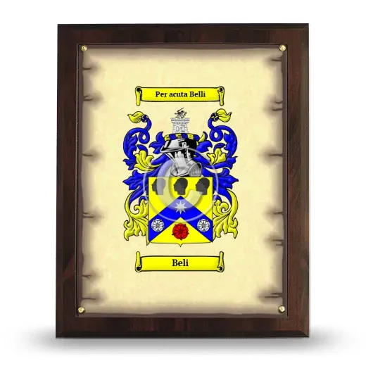 Beli Coat of Arms Plaque
