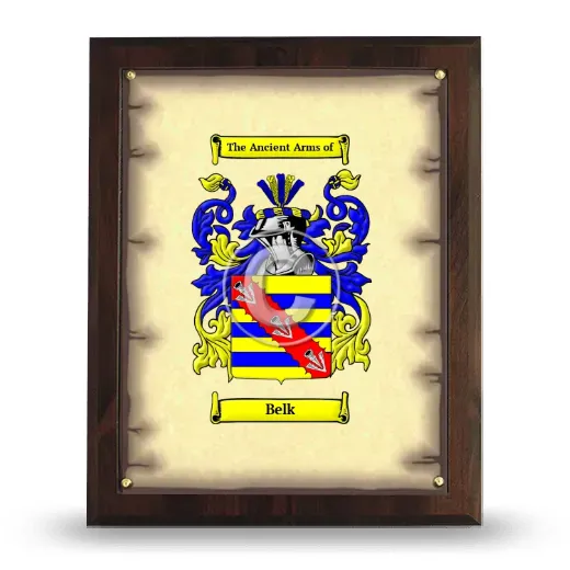 Belk Coat of Arms Plaque