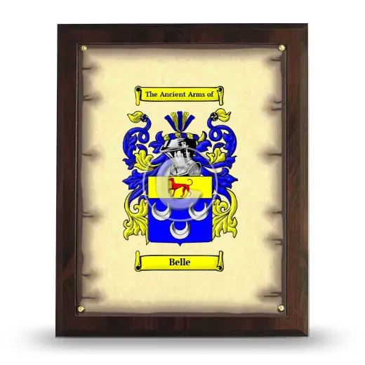 Belle Coat of Arms Plaque