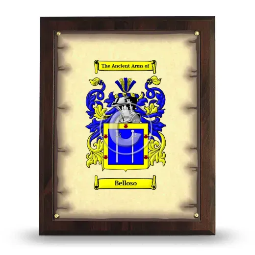 Belloso Coat of Arms Plaque