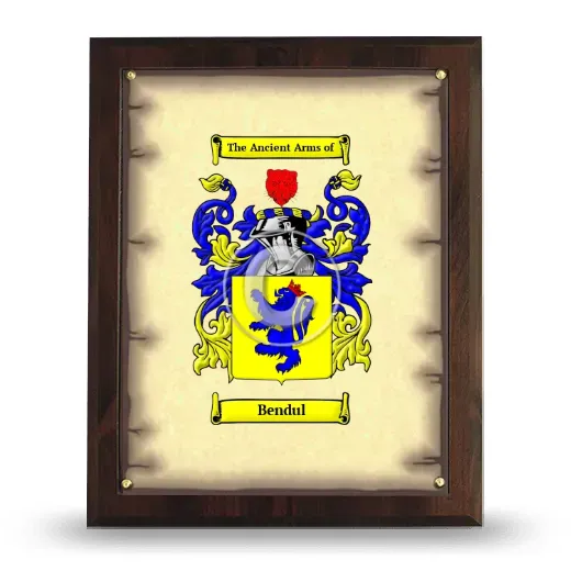 Bendul Coat of Arms Plaque